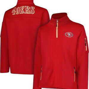 UltraGame NFL Quarter-Zip Super Soft Pullover Sweatshirt  Zipper Pockets -Unisex